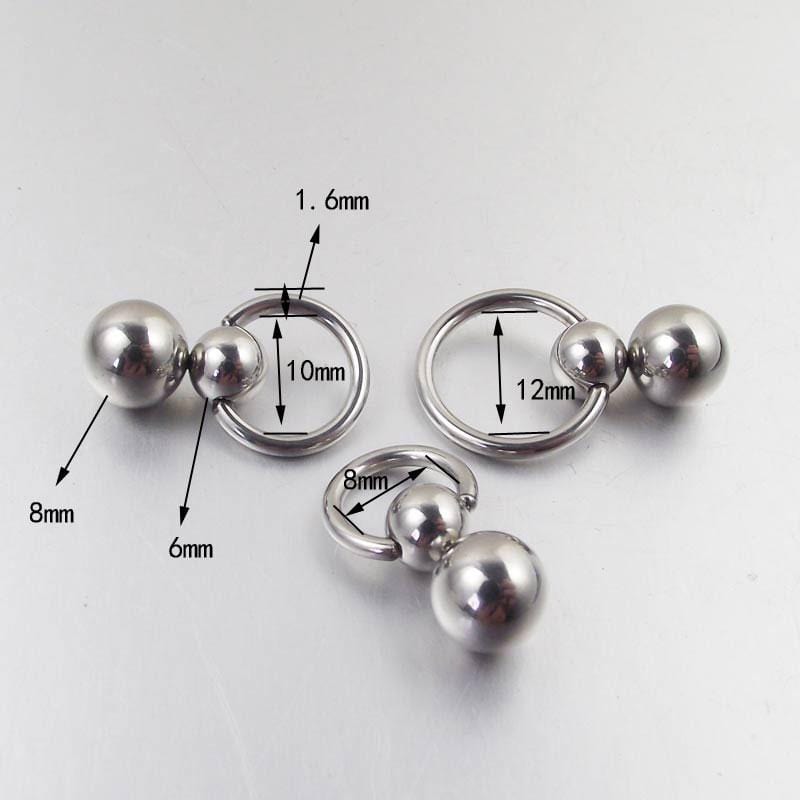 Double Orb Clit Rings BDSM, gallery view 4