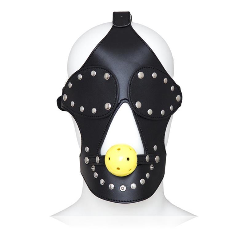 Not A Word Leather Sex Mask BDSM product view