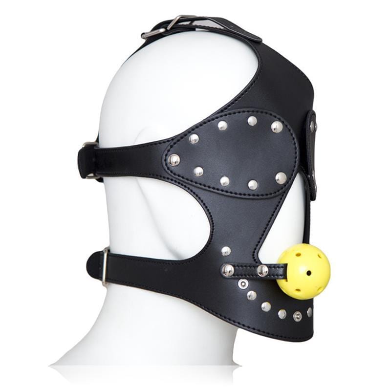 Not A Word Leather Sex Mask BDSM, gallery view 2