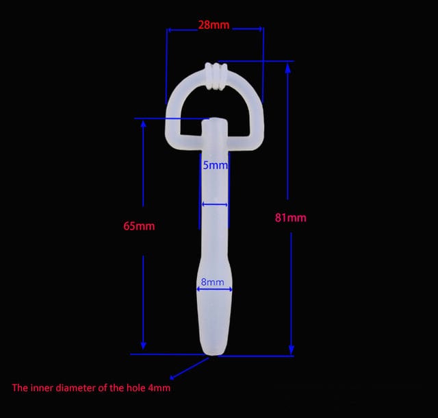 Short Hollow Silicone Penis Plug BDSM, gallery view 10