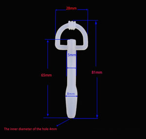 Short Hollow Silicone Penis Plug BDSM