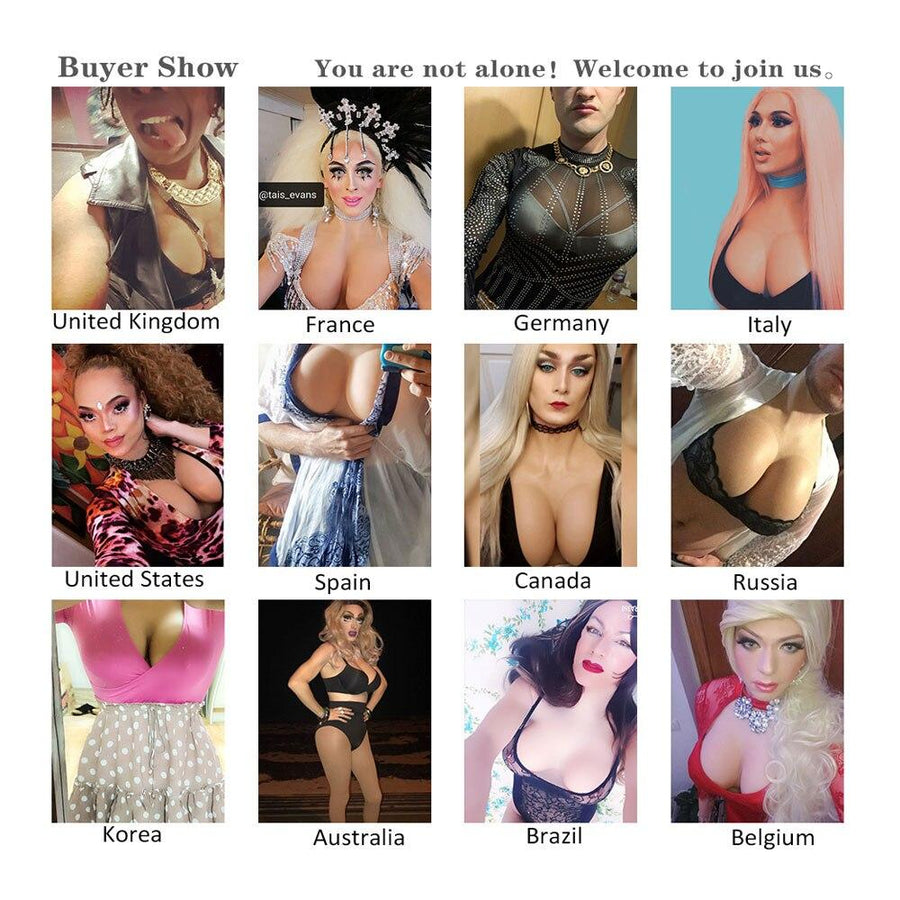 "Sissy Amy" No-Back Breast Forms, gallery view 2
