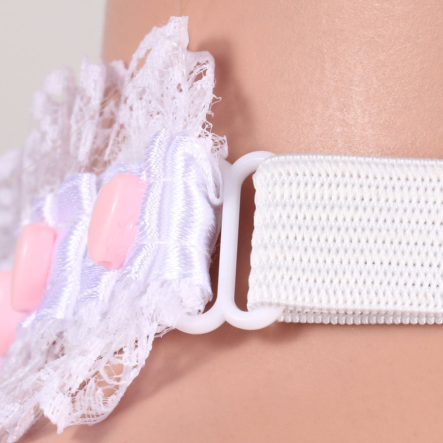Bimbo Ruffled Lace Choker BDSM DDLG, gallery view 5