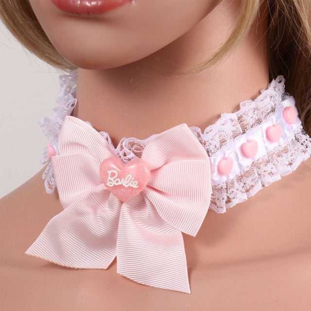 Bimbo Ruffled Lace Choker BDSM DDLG product view