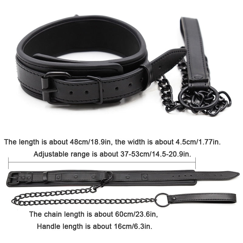 Collar With Chain Link BDSM, gallery view 3