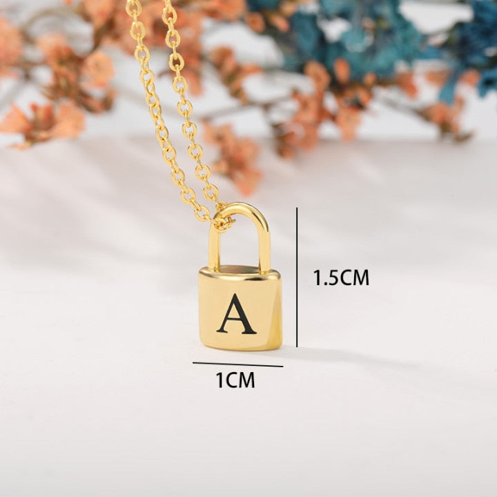 BDSM Initial Padlock Necklace, gallery view 2