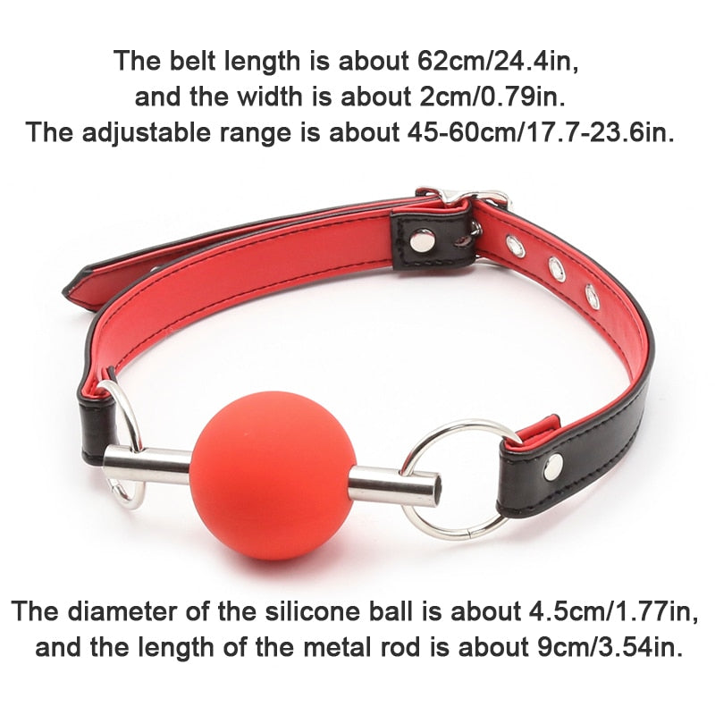 Silicone Open Mouth Gag Ball, gallery view 8