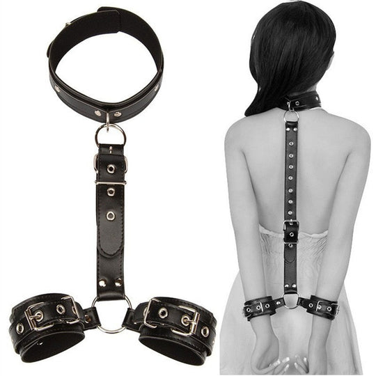 Collar with Handcuffs BDSM product view