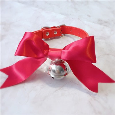 Pink Bow Collar & Lead Set BDSM, gallery view 5