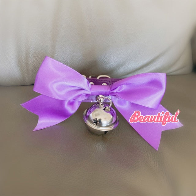 Pink Bow Collar & Lead Set BDSM, gallery view 11