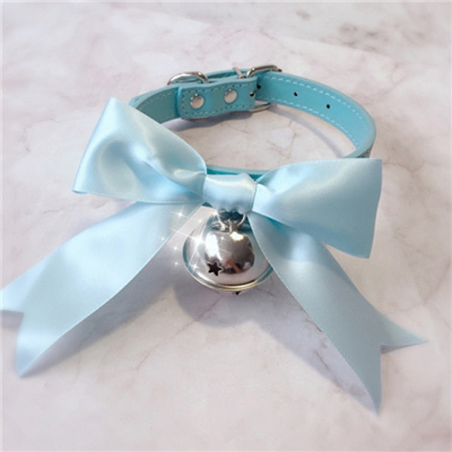 Pink Bow Collar & Lead Set BDSM, gallery view 7