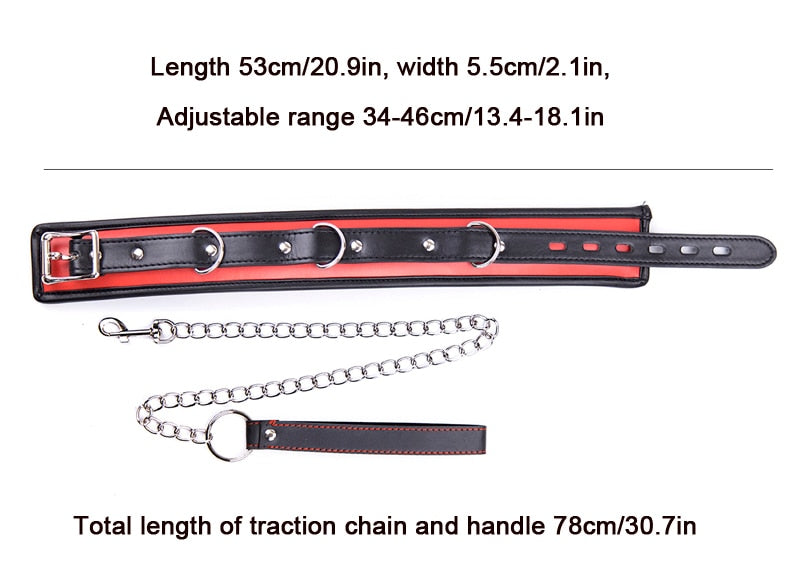 Slave Collar & Chain Lead BDSM, gallery view 2