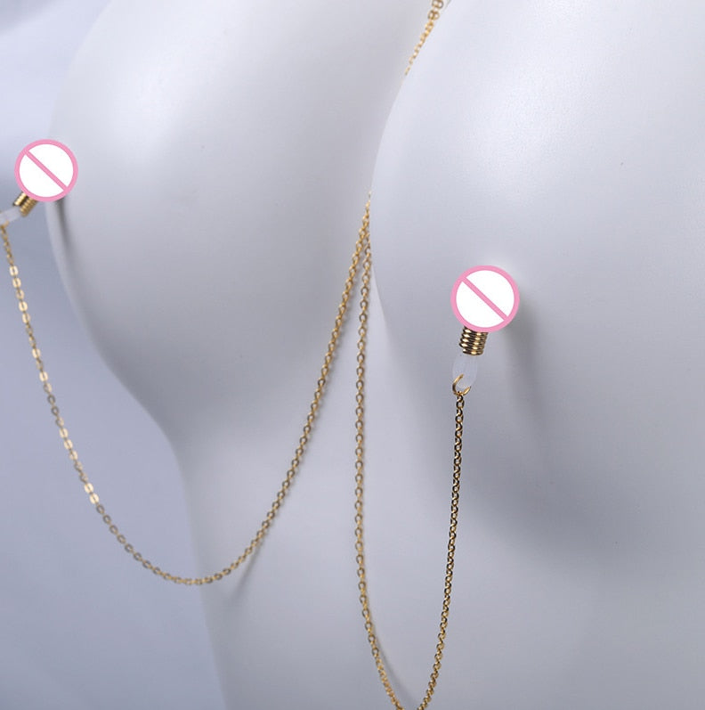 Submissive Necklace w/ Nipple Loops BDSM DDLG, gallery view 5