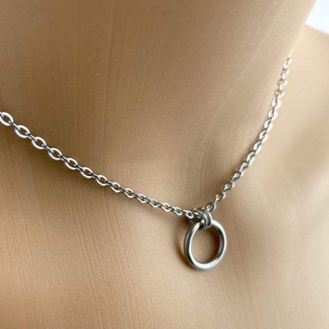 Submissive Discreet Day Collar w/ O Ring product view