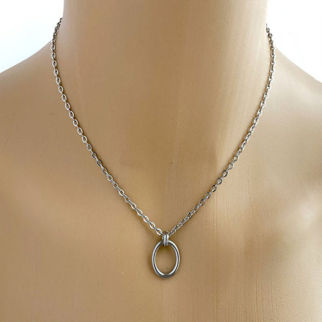 Submissive Discreet Day Collar w/ O Ring, gallery view 3