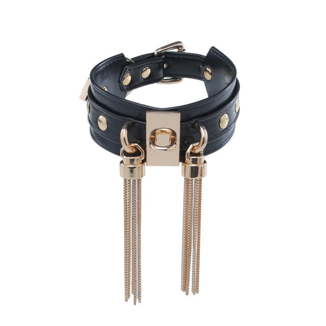 Submissive Tassel Choker Collar BDSM DDLG product view