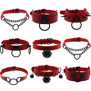 Unterwürfiges Sklavenhalsband (Rote Kollektion)