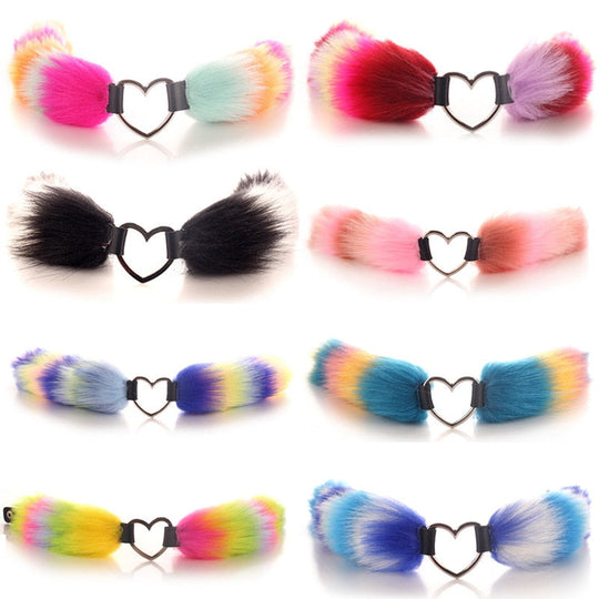 Fluffy Choker Necklace BDSM DDLG product view
