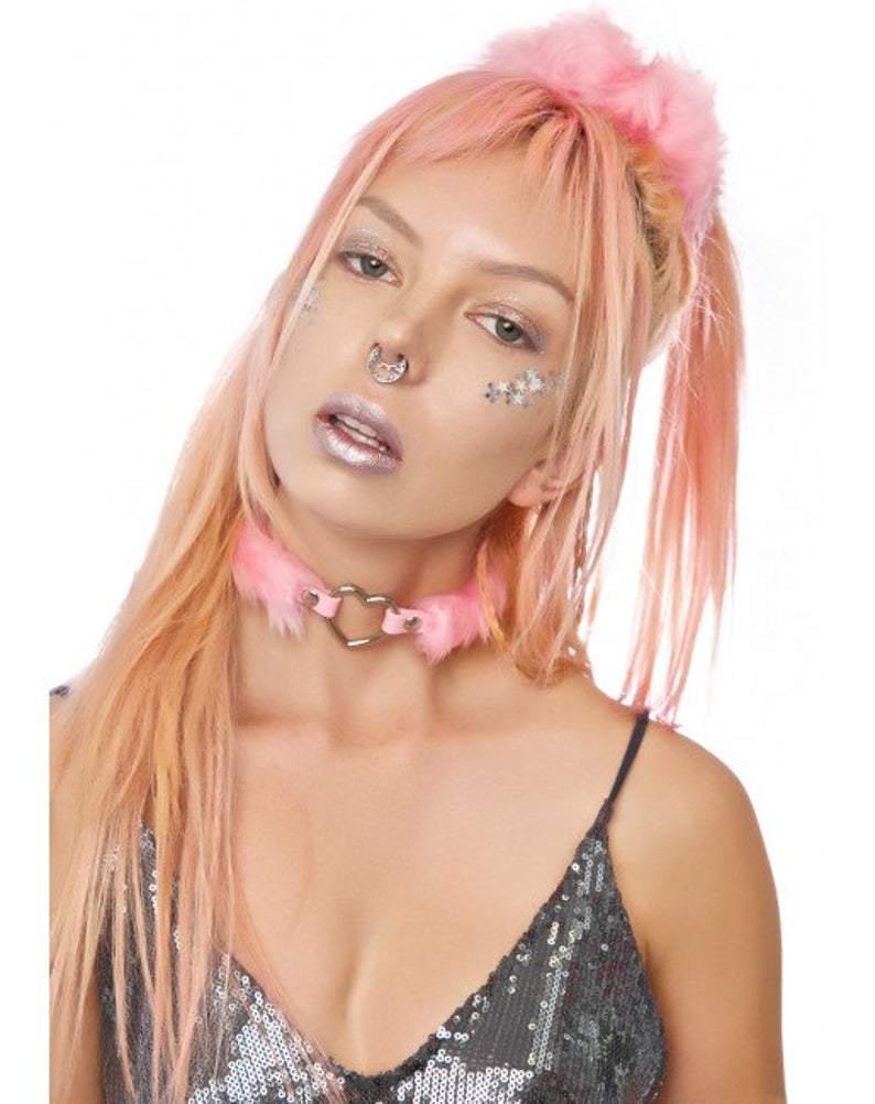 Fluffy Choker Necklace BDSM DDLG, gallery view 12