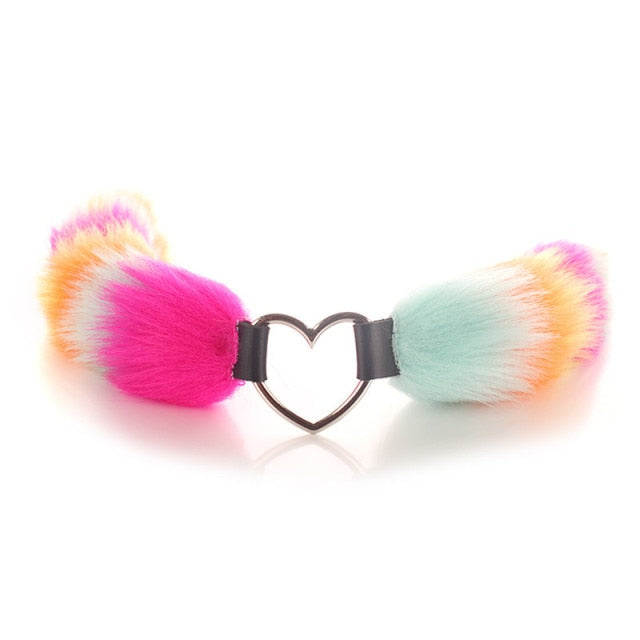 Fluffy Choker Necklace BDSM DDLG, gallery view 9