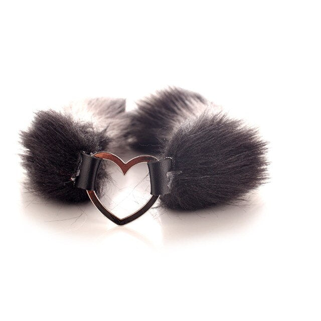 Fluffy Choker Necklace BDSM DDLG, gallery view 4
