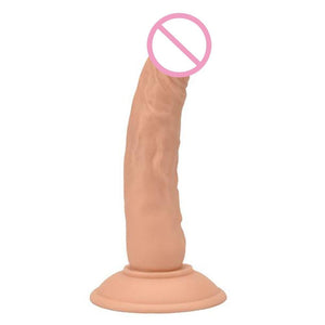 Weicher und strukturierter BDSM-Dildo, 7 Zoll, flexibel