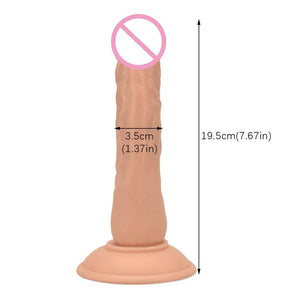 Weicher und strukturierter BDSM-Dildo, 7 Zoll, flexibel