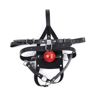 Harness Open Mouth Silicone Gag Ball, gallery view 2