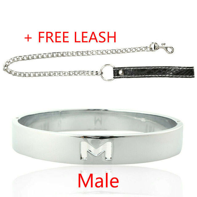Metal Neck Collar with Leash, gallery view 3