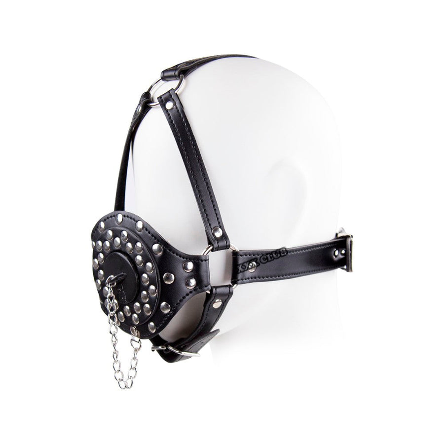 Leather Open Mouth Gag with Hole, gallery view 6