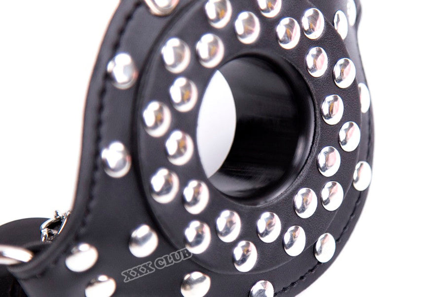 Leather Open Mouth Gag with Hole, gallery view 4