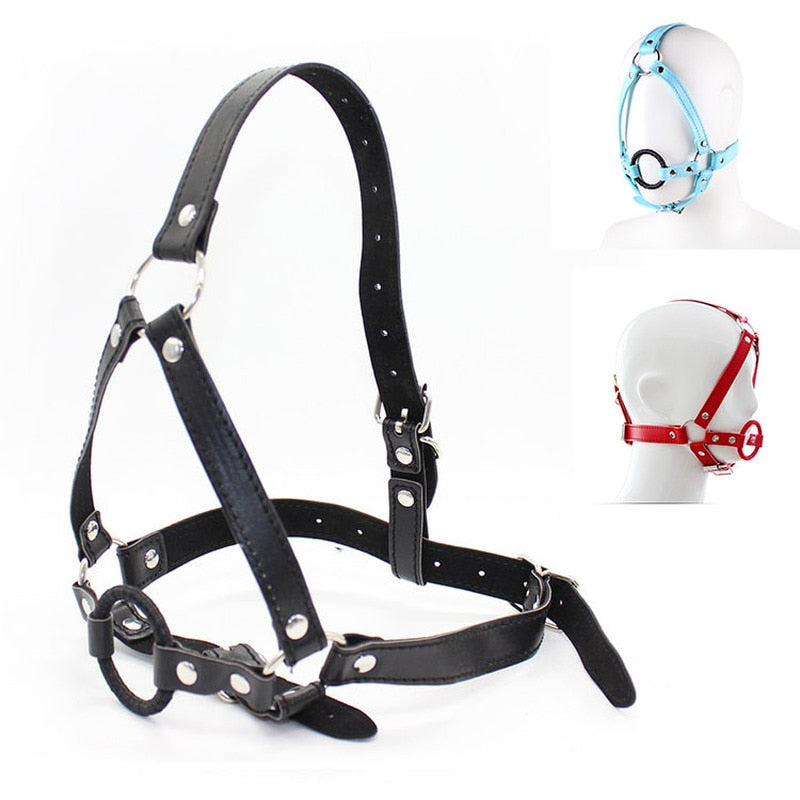 Open Mouth O Ring Head Harness Gag, gallery view 4