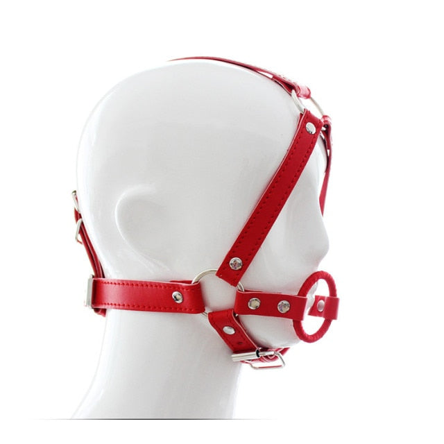 Open Mouth O Ring Head Harness Gag, gallery view 3