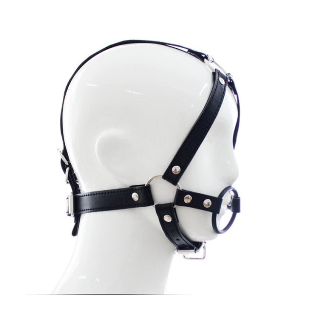 Open Mouth O Ring Head Harness Gag, gallery view 2
