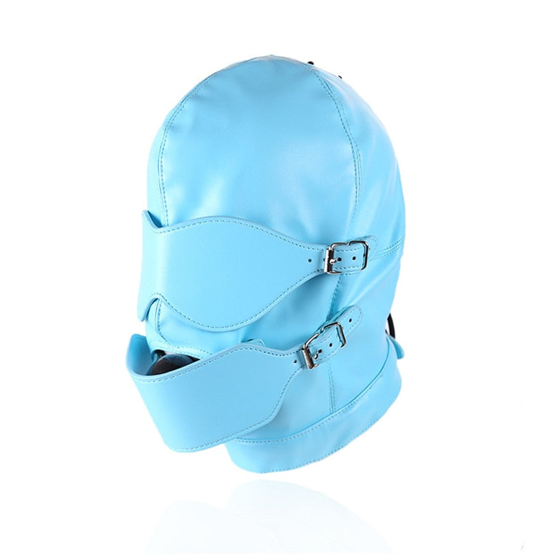 Blue Blindfold Mask Gag, gallery view 7