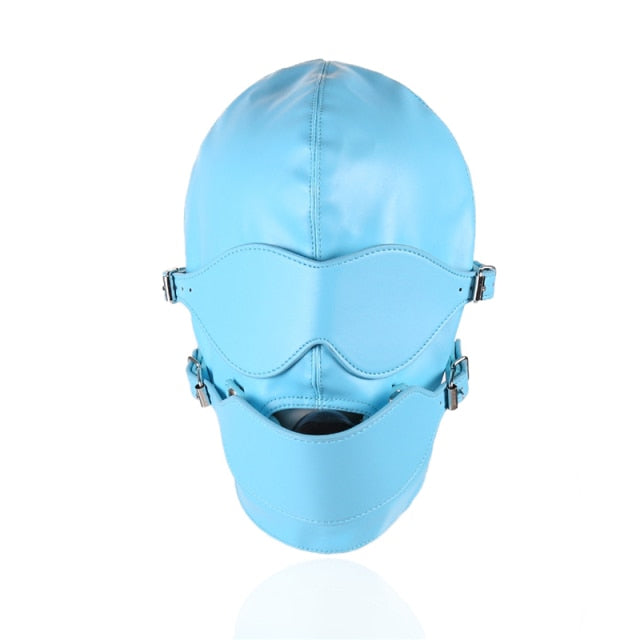Blue Blindfold Mask Gag