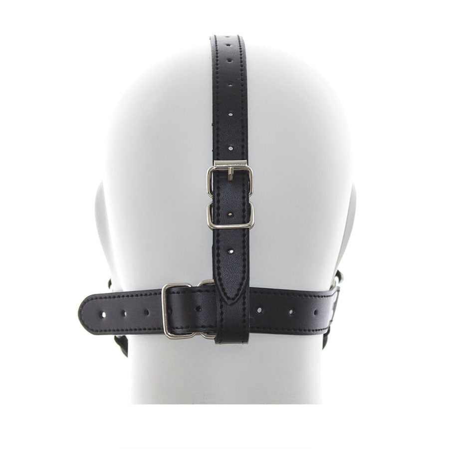 Multicolor Dog Bone Leather Harness Mouth Gag, gallery view 4