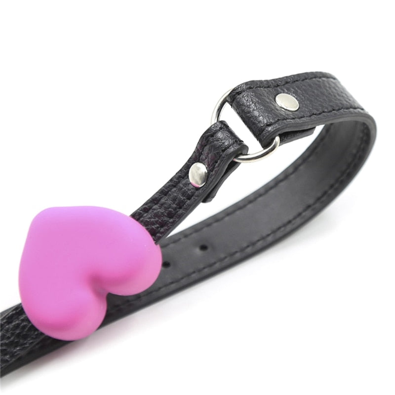 Lily Open Mouth Heart Shaped Ball Gag, gallery view 5