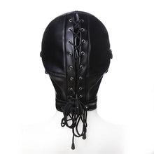 Load image into Gallery viewer, Black Bondage BDSM Mask Fetish Hood With Gag
