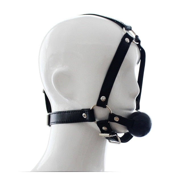 Simple Mouth Ball Gag Harness, gallery view 4