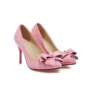 Pink Bow Sissy Pumps
