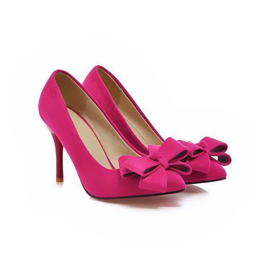 Pink Bow Sissy Pumps, gallery view 2