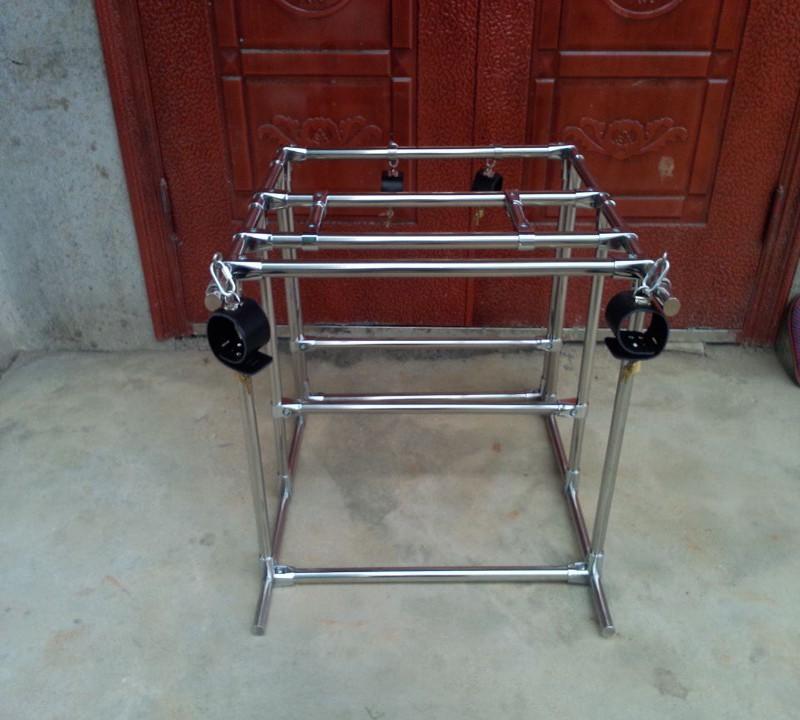 BDSM Stainless Steel Handcuffs + Leg Cuffs Bondage Set, gallery view 2