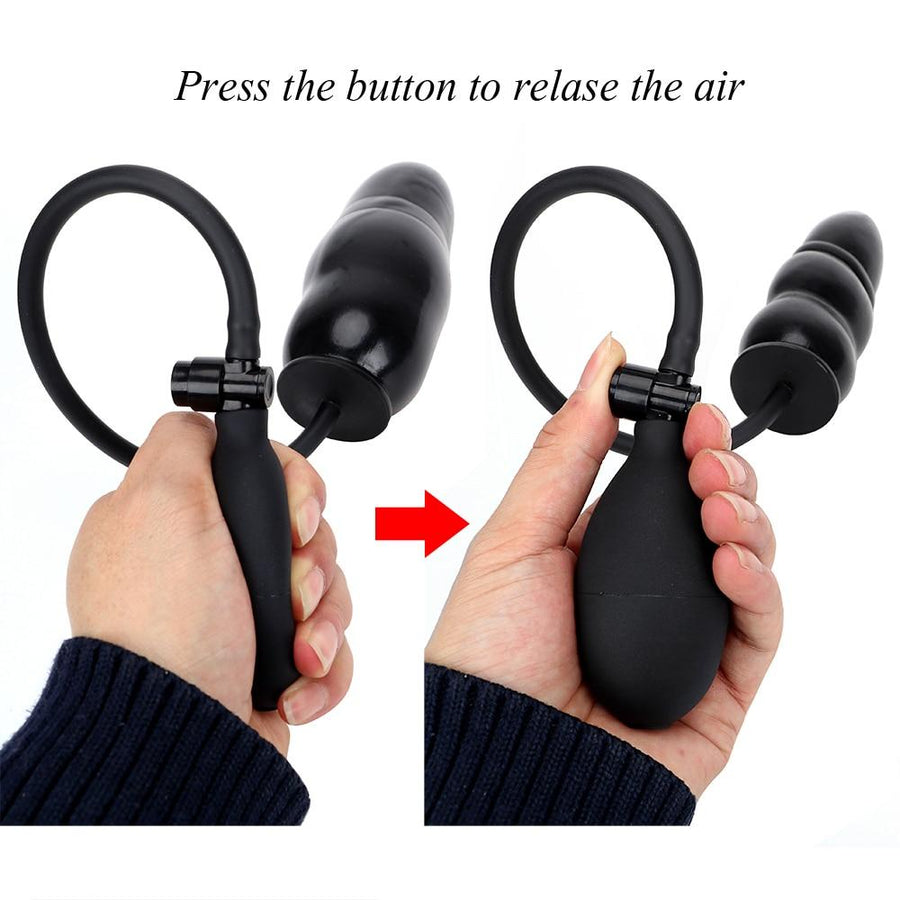 Inflatable Expandable Anal Plug With Pump, gallery view 5