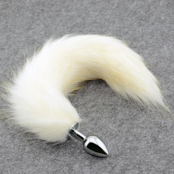 Charming White Cat Tail Butt Plug BDSM product view