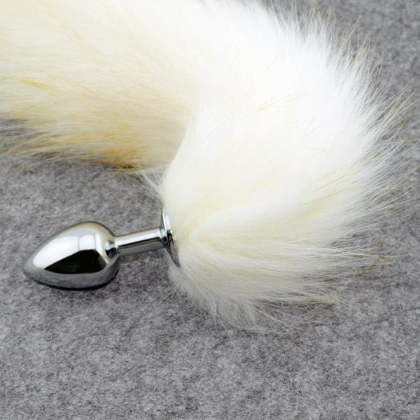 Charming White Cat Tail Butt Plug BDSM, gallery view 2