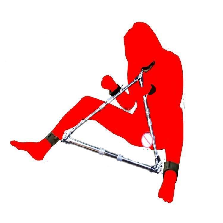 Stainless Steel Triangle Open Leg Sissy Restraint BDSM product view