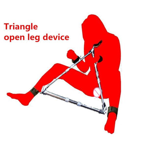 Stainless Steel Triangle Open Leg Sissy Restraint BDSM