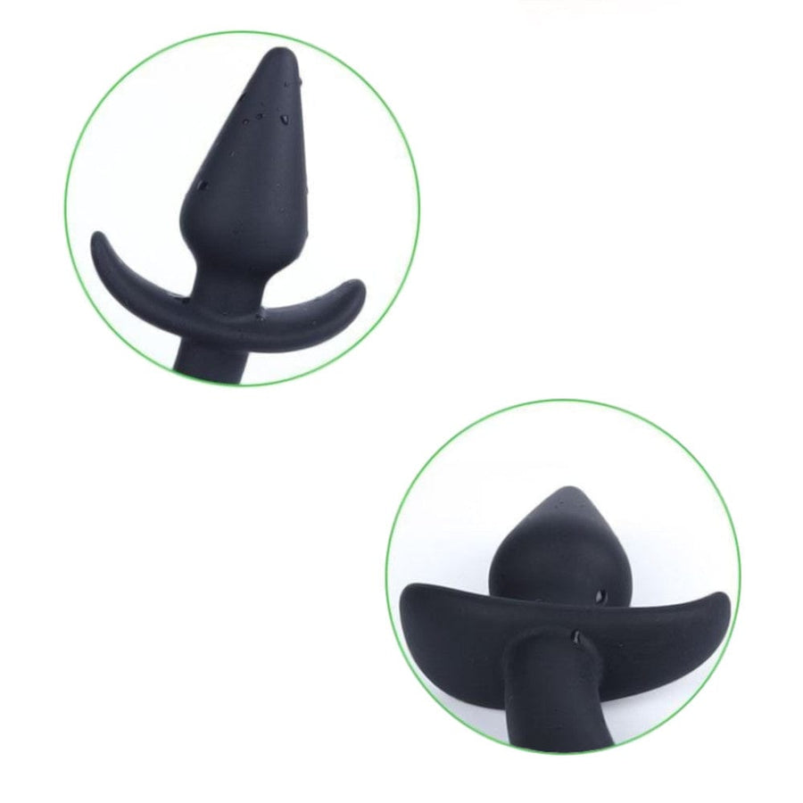 Black Silicone Dog Tail Butt Plug 11 Inches Long BDSM, gallery view 5