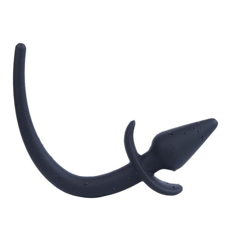 Black Silicone Dog Tail Butt Plug 11 Inches Long BDSM product view